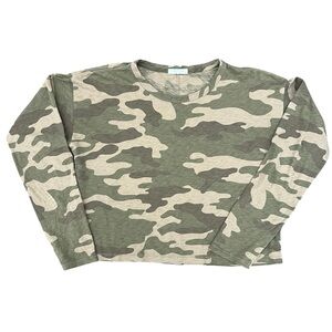 rag & bone Women’s Green Camo Long Sleeve Tee Size Large